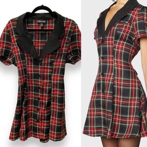 Current Mood Devil You Don't Exist Plaid Dress Size XXL 1X 2X Goth Dark Academia